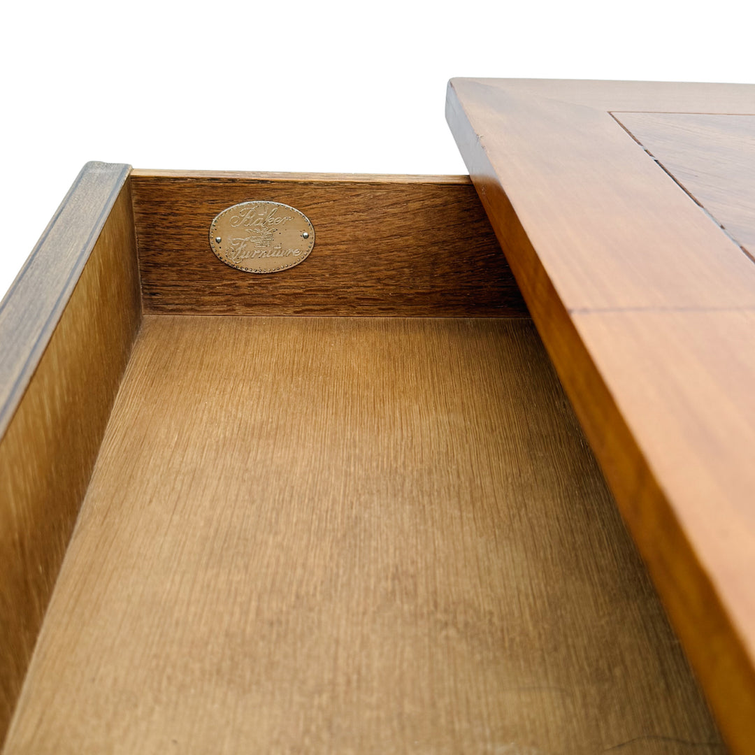 Pair of vintage Baker Furniture French Regency Cherry Side Tables or Nightstands