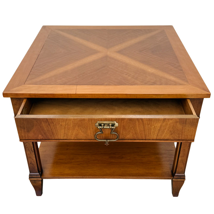 Pair of vintage Baker Furniture French Regency Cherry Side Tables or Nightstands