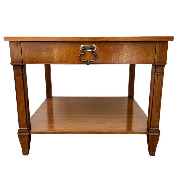 Pair of vintage Baker Furniture French Regency Cherry Side Tables or Nightstands