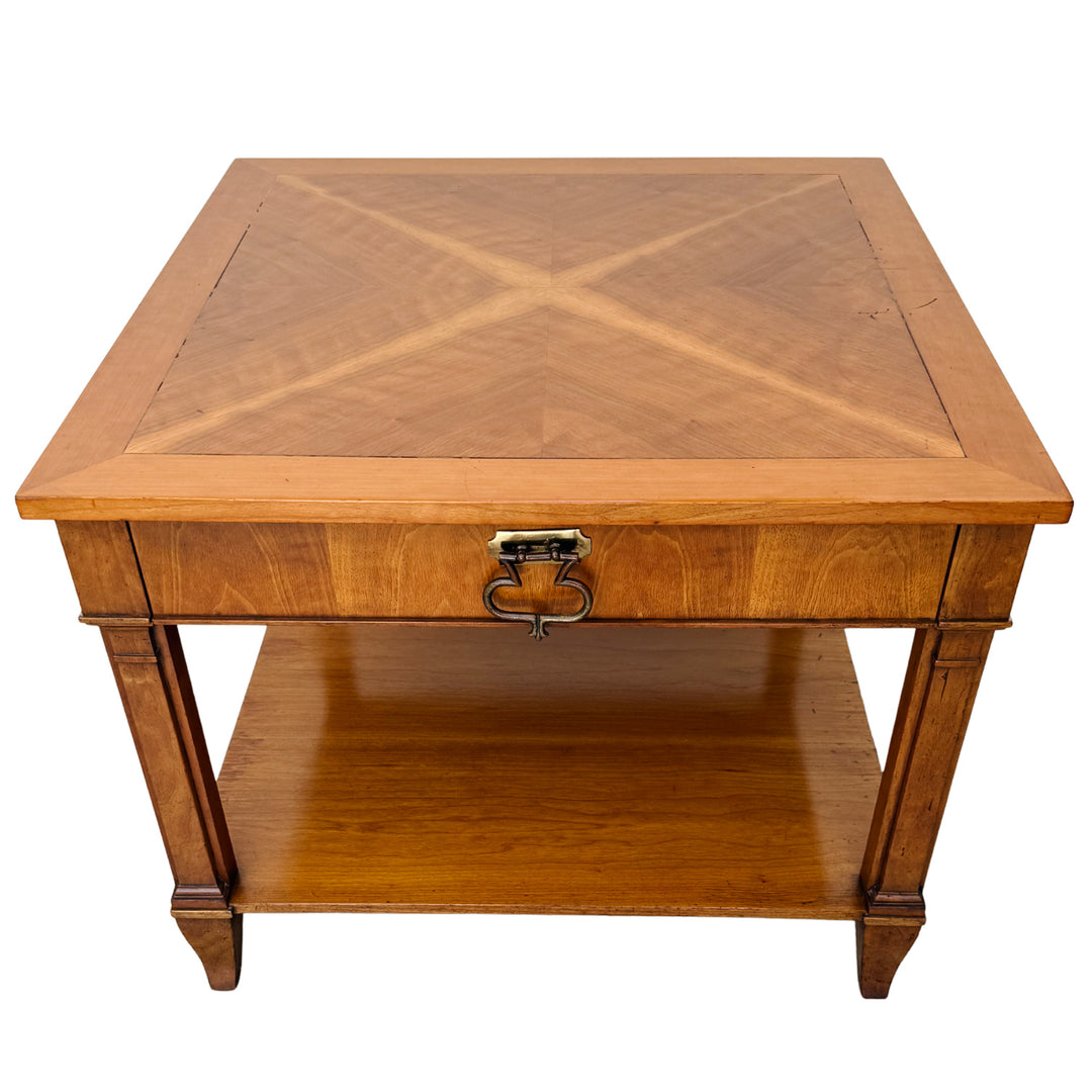 Pair of vintage Baker Furniture French Regency Cherry Side Tables or Nightstands