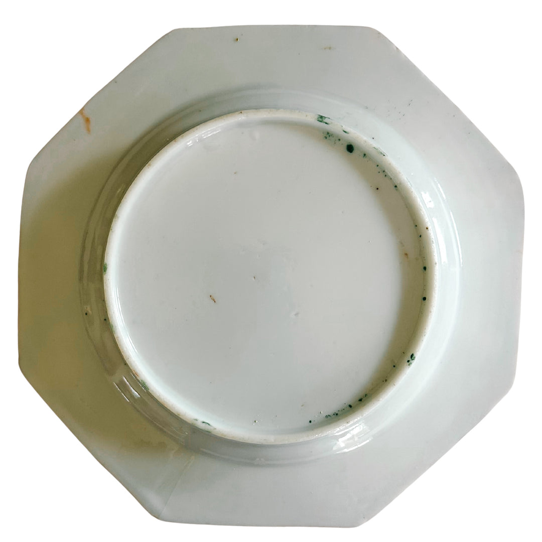 Petite Antique Octagonal Rose Medallion Plate