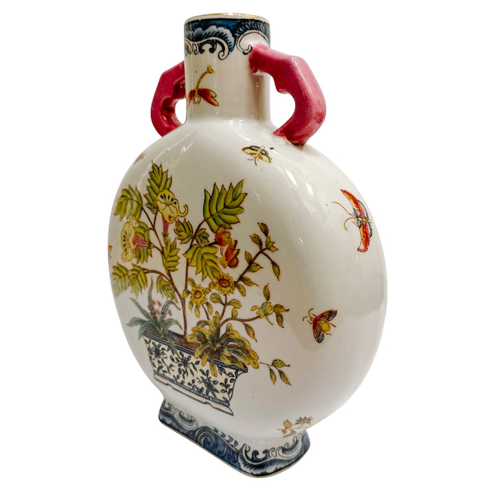 Petite Famille Rose Moon Flask Chinoiserie Vase