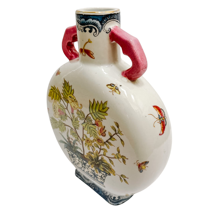Petite Famille Rose Moon Flask Chinoiserie Vase