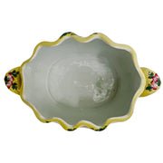 Petite Yellow Scalloped Foot Bath Jardiniere