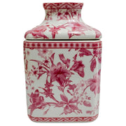 Pink Floral Chinoiserie Ceramic Tissue Box Cover