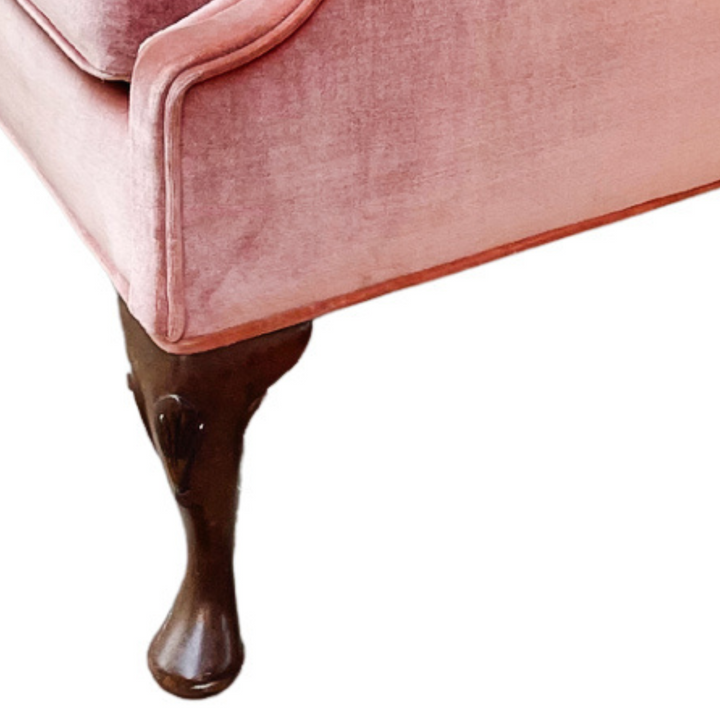 Pink French Style Upholstered Canape Loveseat by Hickory Chair Furniture