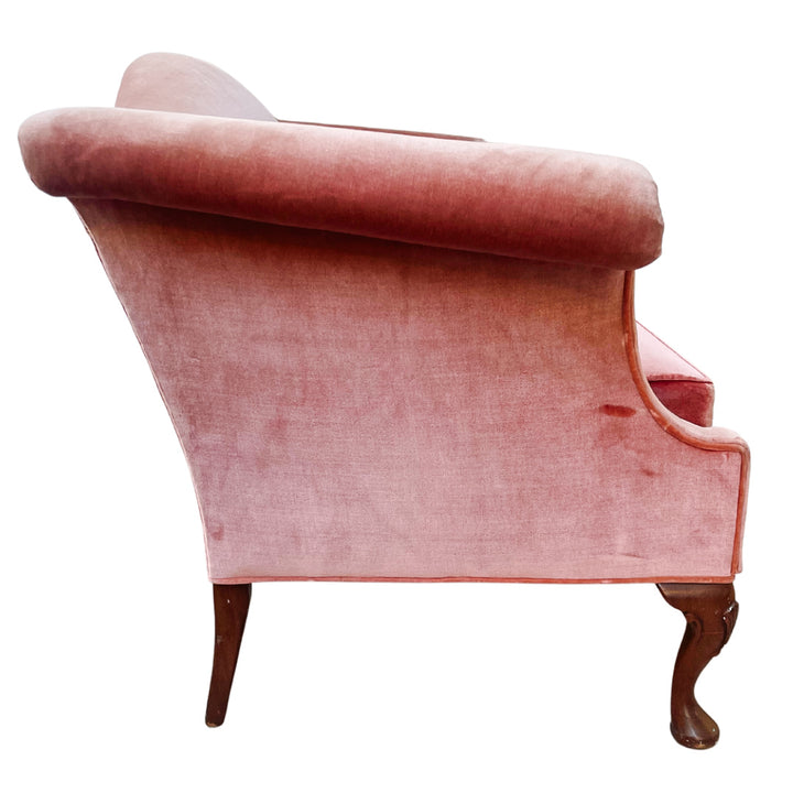 Pink French Style Upholstered Canape Loveseat by Hickory Chair Furniture