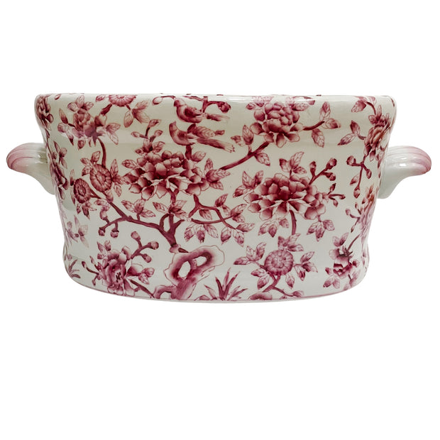 Pink & White Andrea by Sadek Porcelain Foot Bath Planter