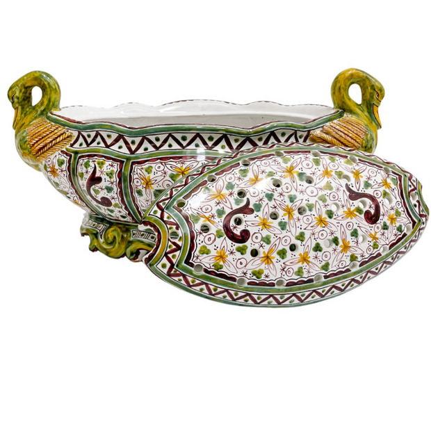 Portuguese Swan Tureen With Steam Release Lid