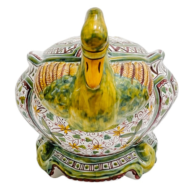 Portuguese Swan Tureen With Steam Release Lid