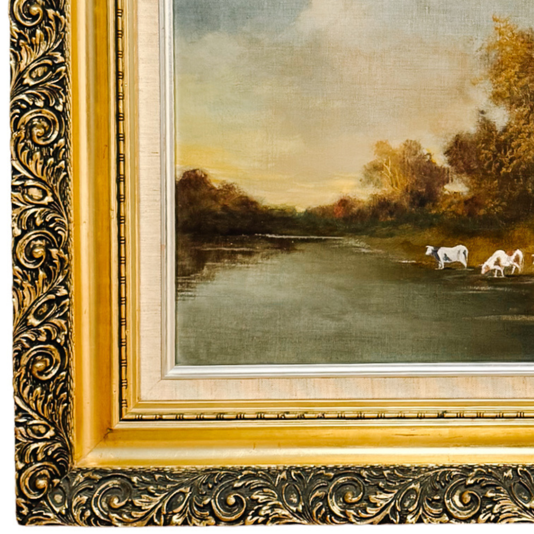 The Ramirez Pastoral: A Mid-Century Tonalist Landscape Oil on Canvas