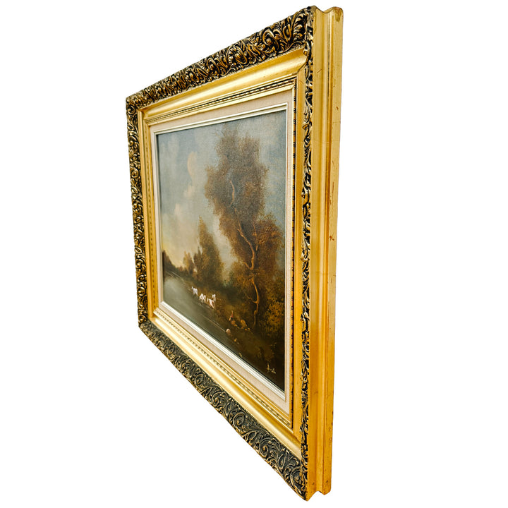 The Ramirez Pastoral: A Mid-Century Tonalist Landscape Oil on Canvas
