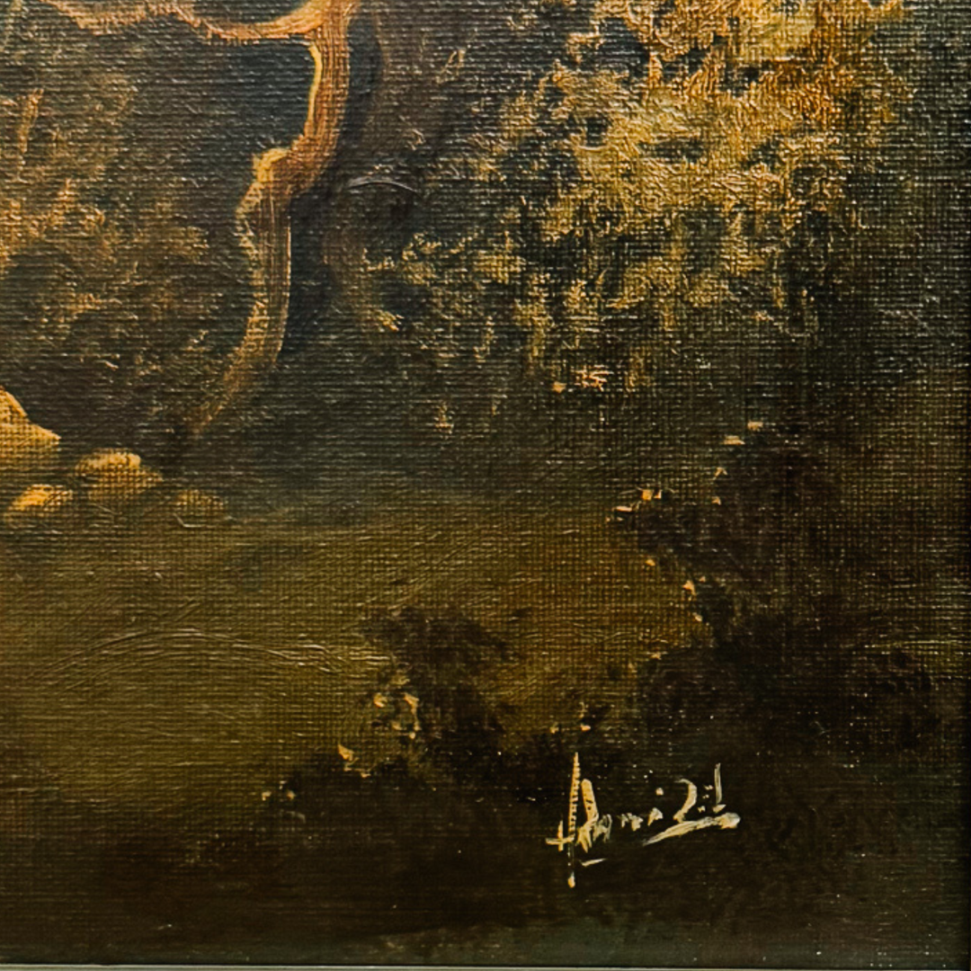 The Ramirez Pastoral: A Mid-Century Tonalist Landscape Oil on Canvas