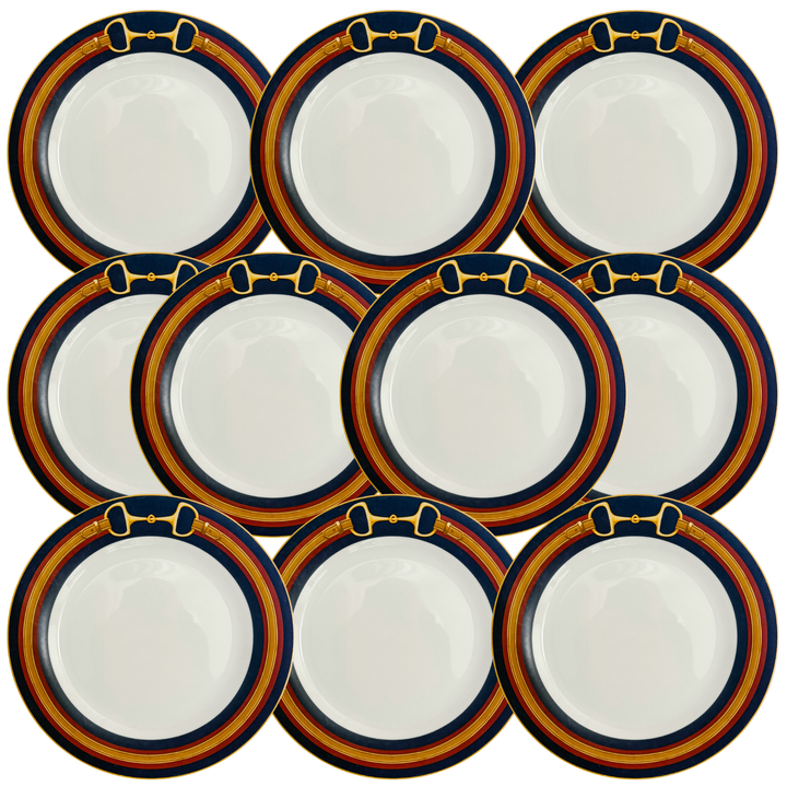 Rare Ralph Lauren "Sadie" Equestrian Dinner Plates - Set of 10