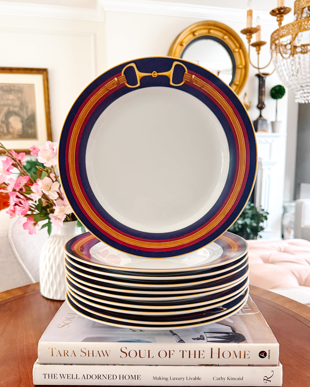 Rare Ralph Lauren "Sadie" Equestrian Dinner Plates - Set of 10
