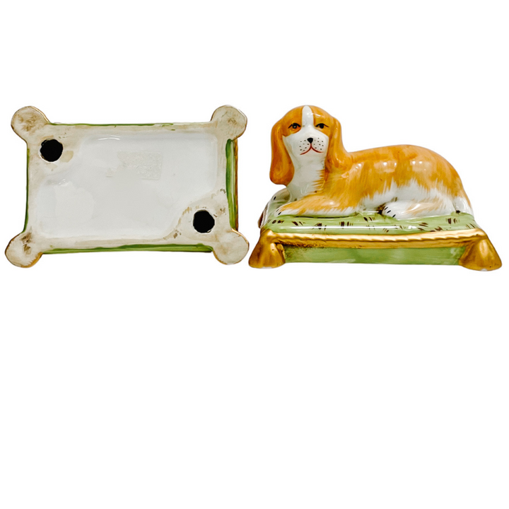 Reclining Cavalier King Charles Spaniel Dogs On Pillows