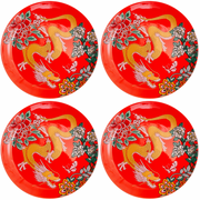 Red Chinese Dragon Dinner Plates