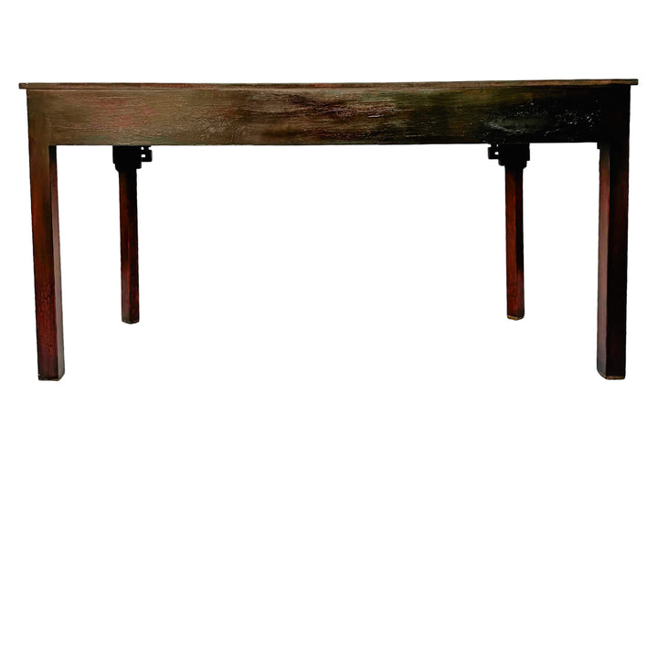 Red Crackle Lacquer Chinese Chippendale Console Table by Minton-Spidell