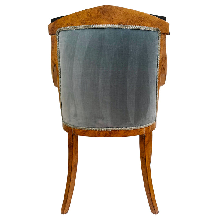 Pair of Regency Style Italian Upholstered Side Chairs With Lion's Head Masques