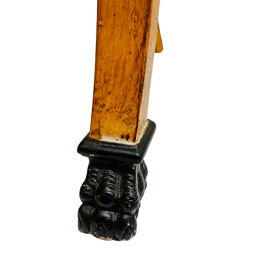 Pair of Regency Style Italian Upholstered Side Chairs With Lion's Head Masques