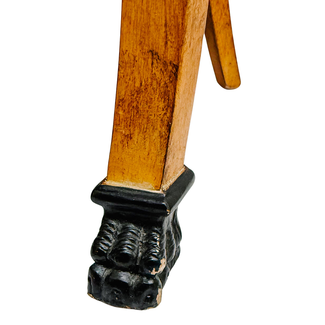 Pair of Regency Style Italian Upholstered Side Chairs With Lion's Head Masques