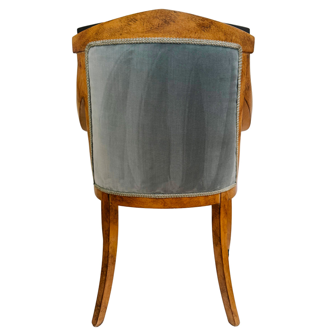 Pair of Regency Style Italian Upholstered Side Chairs With Lion's Head Masques