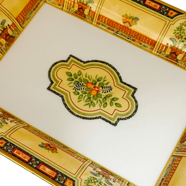 Royal Worcester "Versailles" Fine Bone China Rectangular Catchall Tray With Orangerie Motif