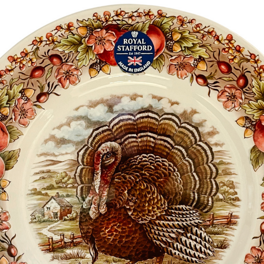 English Thanksgiving Turkey Dinner Plates 11" – House of Andaloo