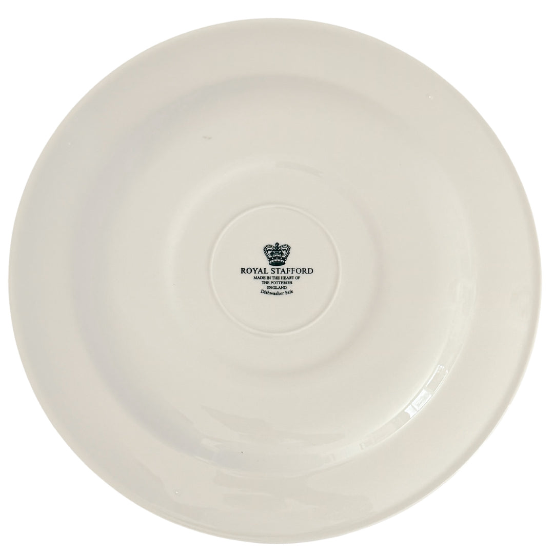Royal Stafford English Brown Transferware Ducks & Acorns Thanksgiving Salad Plates, Set of 12
