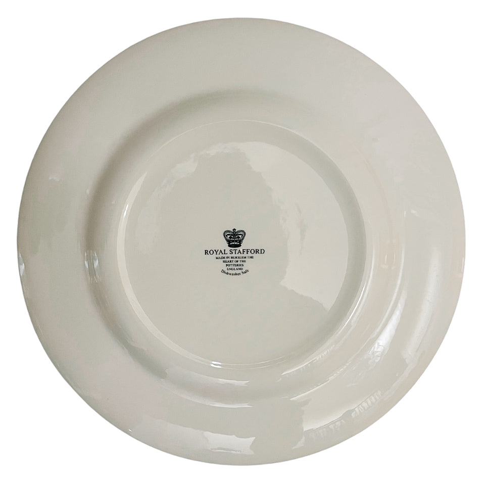 Royal Stafford Green & Gold Willow Dinner Plates