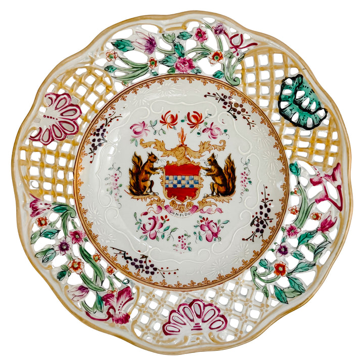 Edme Samson French Reticulated Armorial Bowls