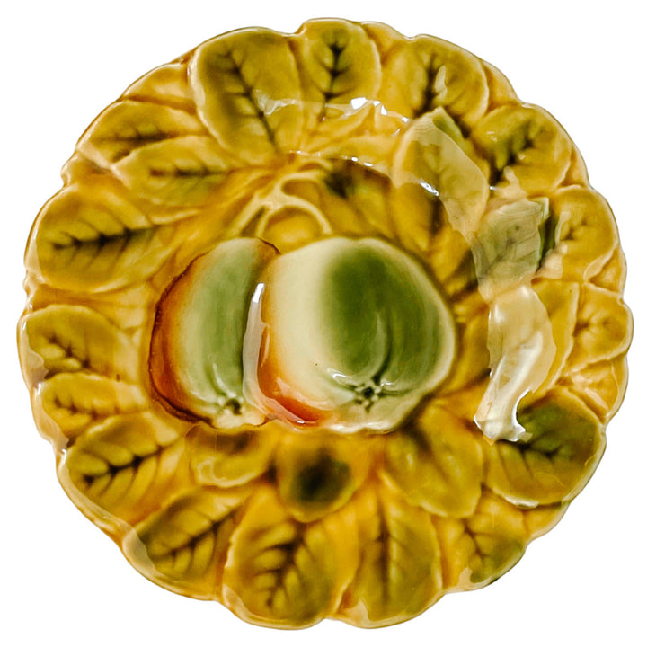 Sarreguemines French Faience Majolica Fruit Plates