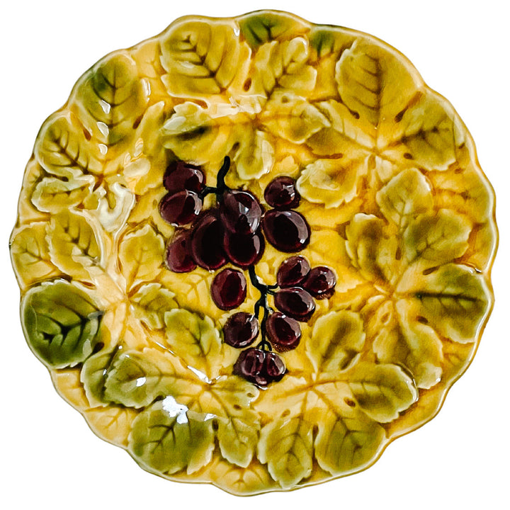 Sarreguemines French Faience Majolica Fruit Plates