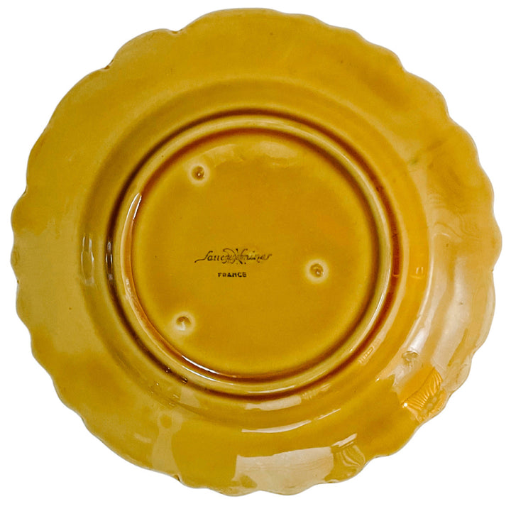 Sarreguemines French Faience Majolica Fruit Plates