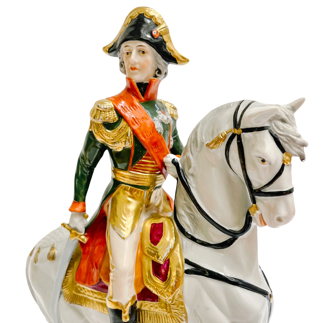 Scheibe Alsbach Porcelain Napoleonic Marshal Bessieres on Horse