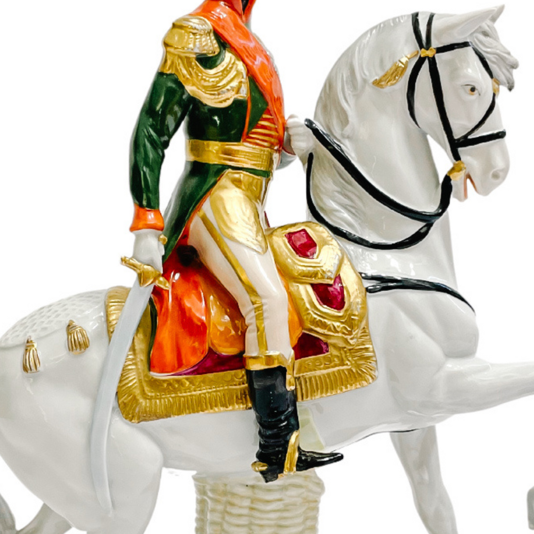 Scheibe Alsbach Porcelain Napoleonic Marshal Bessieres on Horse