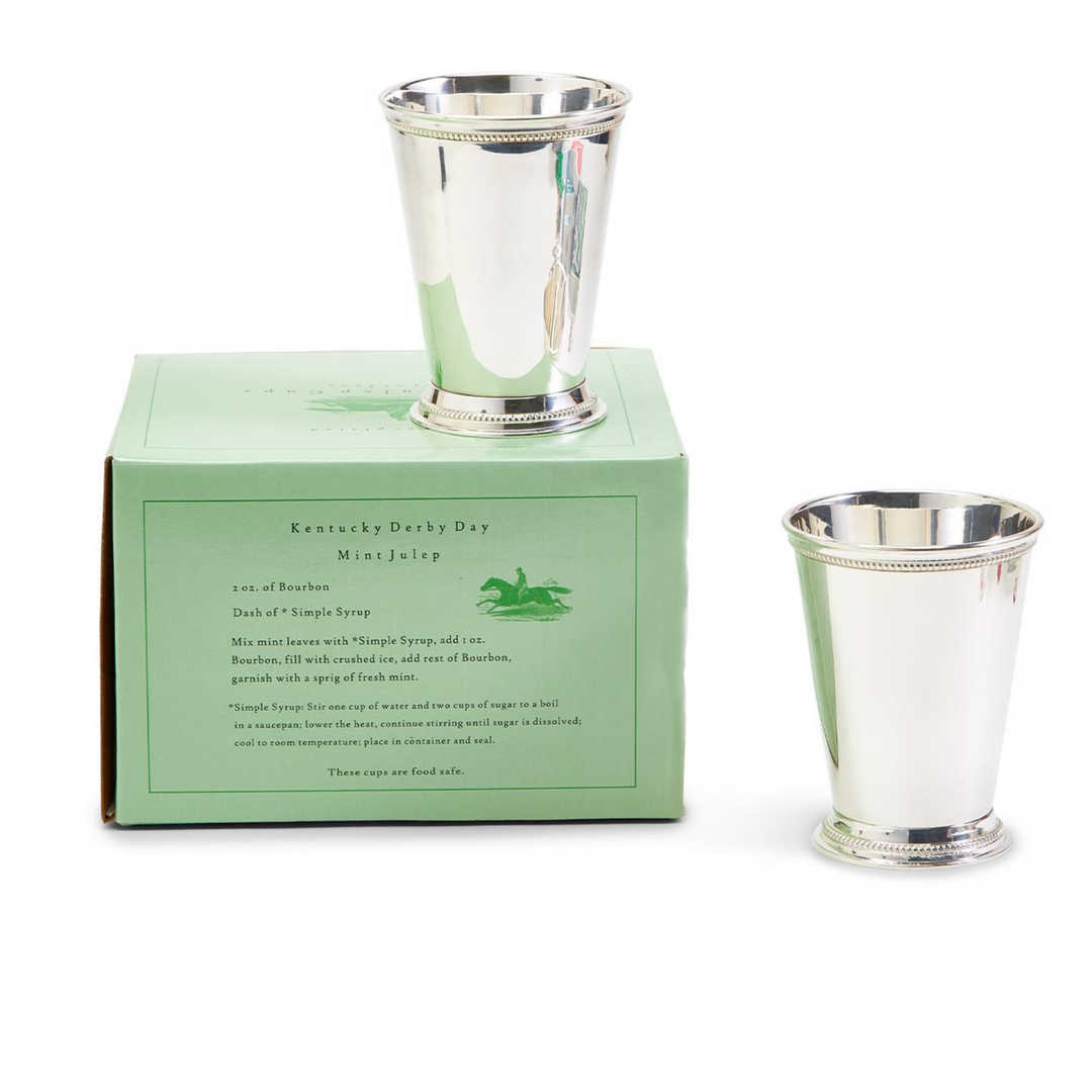 Silver-Plated Brass Mint Julep Cups Set