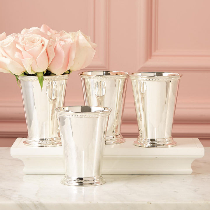 Silver-Plated Brass Mint Julep Cups Set