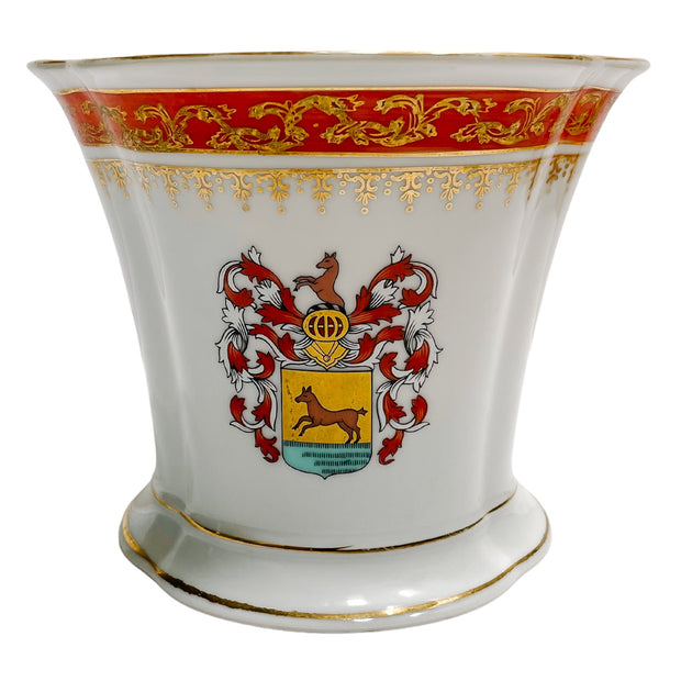 Small Scale Armorial Porcelain Cachepot