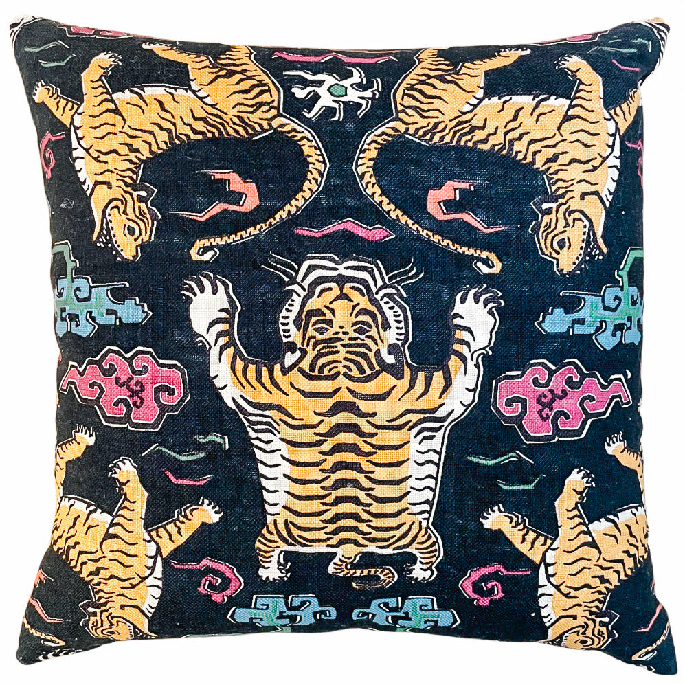 Tibetan Tiger Throw Pillow With Insert 20" Square