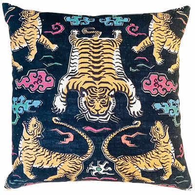 Tibetan Tiger Throw Pillow With Insert 20" Square