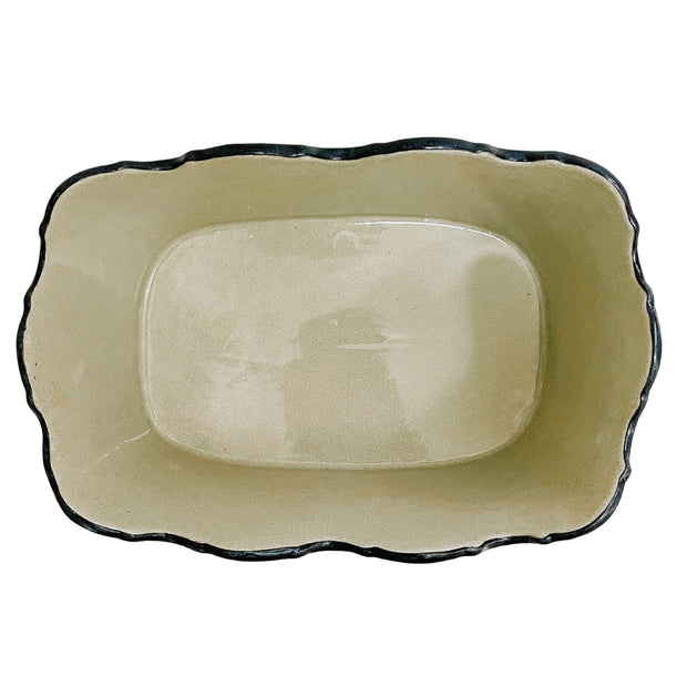 Tobacco Leaf Chinoiserie Oval Foot Bath Planter