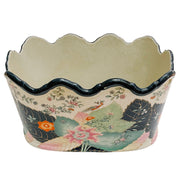 Tobacco Leaf Chinoiserie Oval Foot Bath Planter