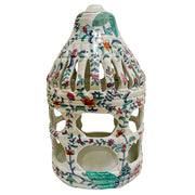 Tobacco Leaf Chinoiserie Porcelain Bird Cage