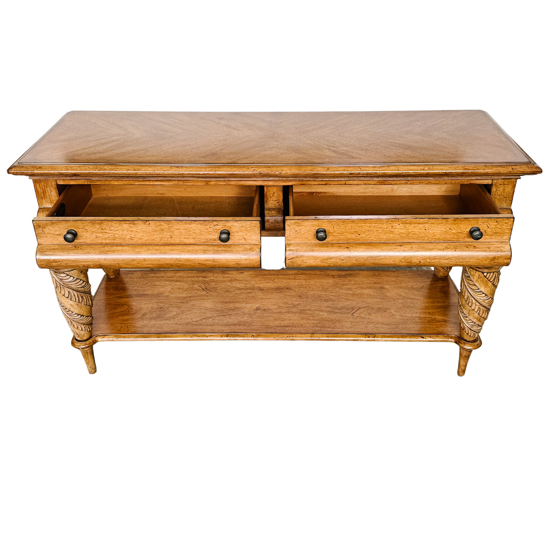 Tommy Bahama Home Tropical British Colonial Style Carved Console Table