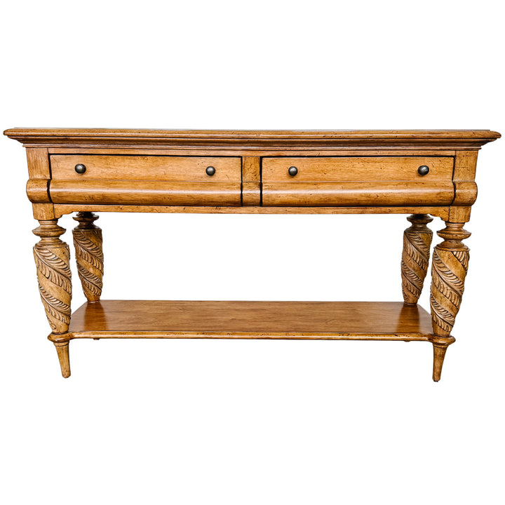 Tommy Bahama Home Tropical British Colonial Style Carved Console Table