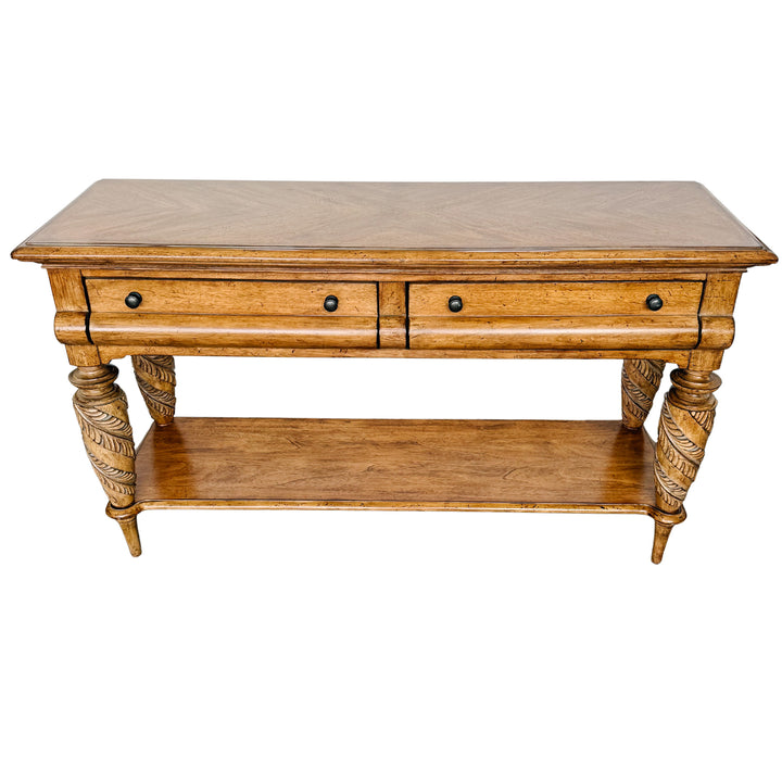 Tommy Bahama Home Tropical British Colonial Style Carved Console Table