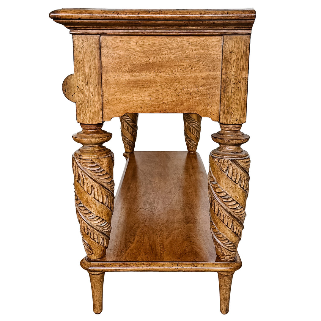 Tommy Bahama Home Tropical British Colonial Style Carved Console Table