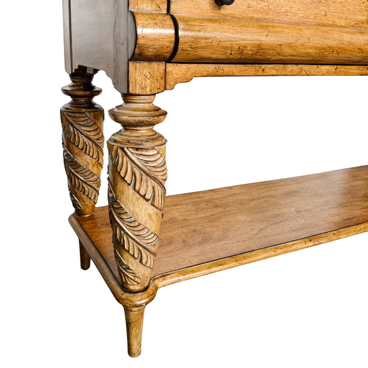 Tommy Bahama Home Tropical British Colonial Style Carved Console Table