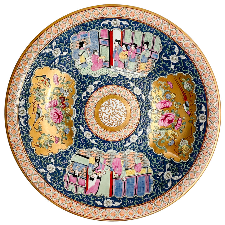 United Wilson Polychrome Rose Medallion Charger